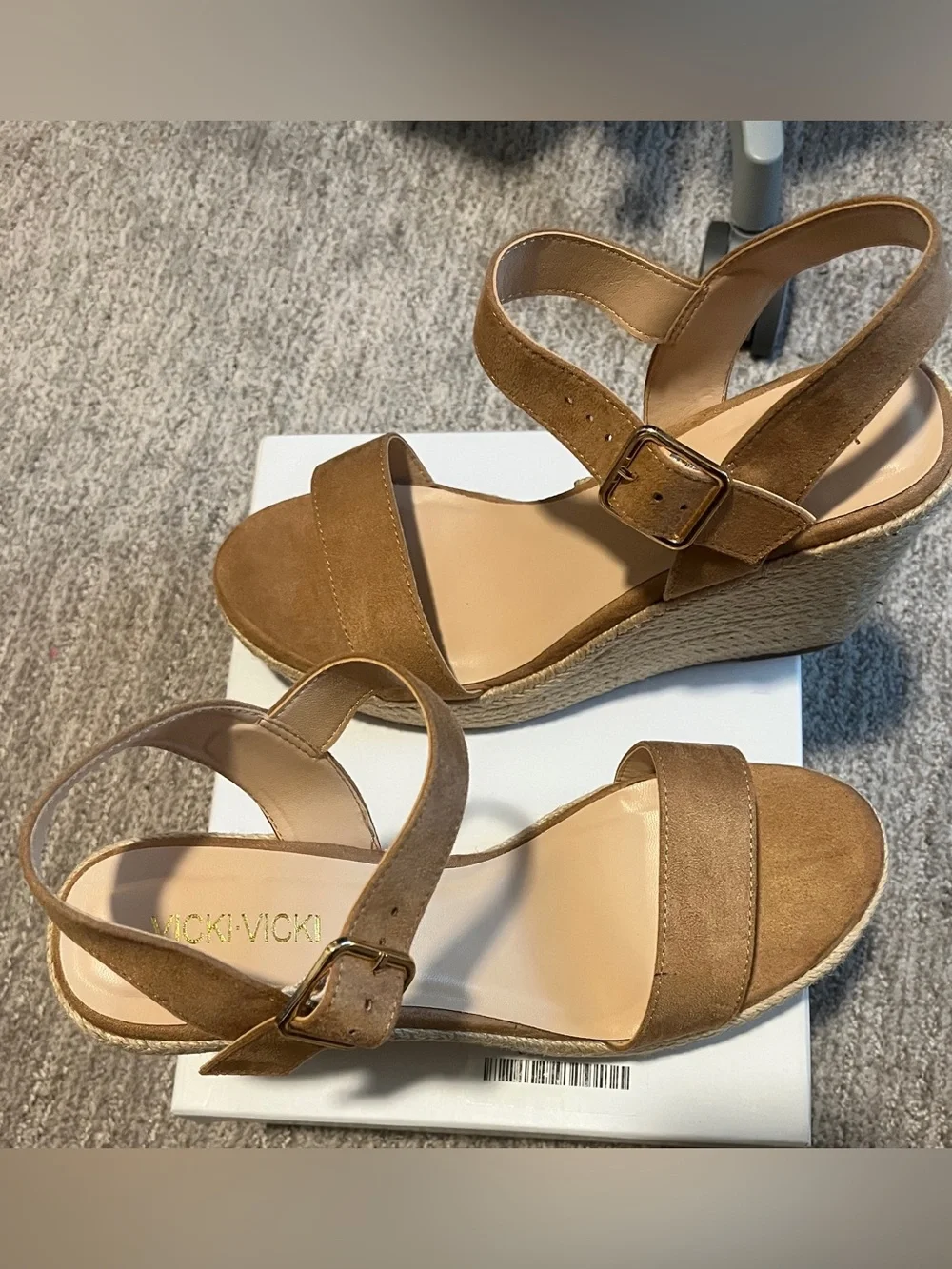 VICKI·VICKI Platform Sandals Wedge Ankle Strap Open Toe Sandals 10. 2331-2